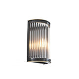 Alice Wall Lamp, Gunmetal Finish with Clear Glass Detailing