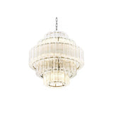 Vittoria Elegance Chandelier, Clear Glass & Nickel Finish