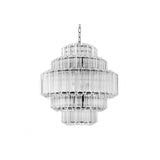Vittoria Elegance Chandelier, Clear Glass & Nickel Finish