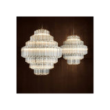 Vittoria Elegance Chandelier, Clear Glass & Nickel Finish
