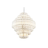 Radiant Elegance Chandelier, Clear Glass & Nickel Finish