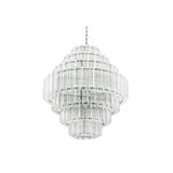Radiant Elegance Chandelier, Clear Glass & Nickel Finish