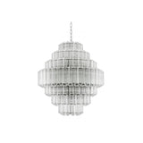 Radiant Elegance Chandelier, Clear Glass & Nickel Finish