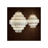 Radiant Elegance Chandelier, Clear Glass & Nickel Finish