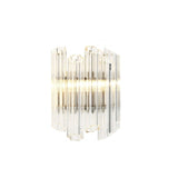 Glamorous Vittoria Wall Sconce with Clear Glass and Nickel Finish