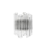 Glamorous Vittoria Wall Sconce with Clear Glass and Nickel Finish