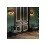 Xavier Chair: Art Deco Elegance in Piano Black with Albin Green Cushion