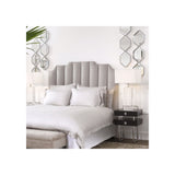 Saronno Hexagonal Mirror: Polished Stainless Steel & Bevelled Glass Elegance