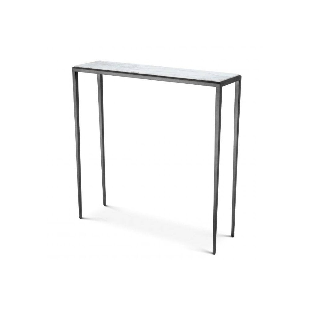 Henley S Marble-Topped Console Table with Bronze Frame