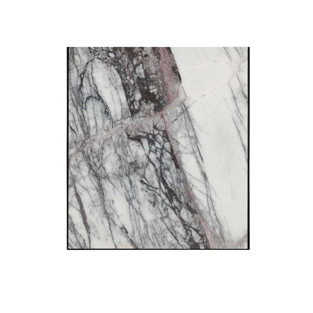 Henley L Console Table: Bronze Elegance with Bianco Lilac Marble