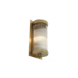 Art Deco Glamour Wall Lamp, Matte Brass & Clear Glass