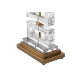 Umbria Table Lamp with Vintage Brass and Handmade Clear Glass