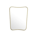 Vivienne Retro Mirror in Elegant Brushed Brass Finish