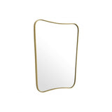 Vivienne Retro Mirror in Elegant Brushed Brass Finish