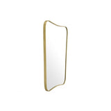Vivienne Retro Mirror in Elegant Brushed Brass Finish