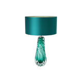 Turquoise Barron Table Lamp with Solid Glass Base