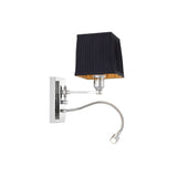 Ellington Wall Lamp in Nickel with Flexible LED Reading Arm