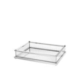 Cora Rectangular Nickel Tray with Mirror and Glass Rods