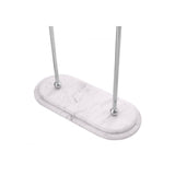Lowell S Freestanding Towel Rack, Polished Stainless Steel with White Marble Base