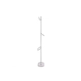 Freestanding Towel Rack with White Marble Base and Polished Stainless Steel