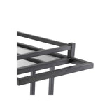 Glamorous Beverly Hills Bar Cart with Bronze Finish and Beveled Mirror Glass