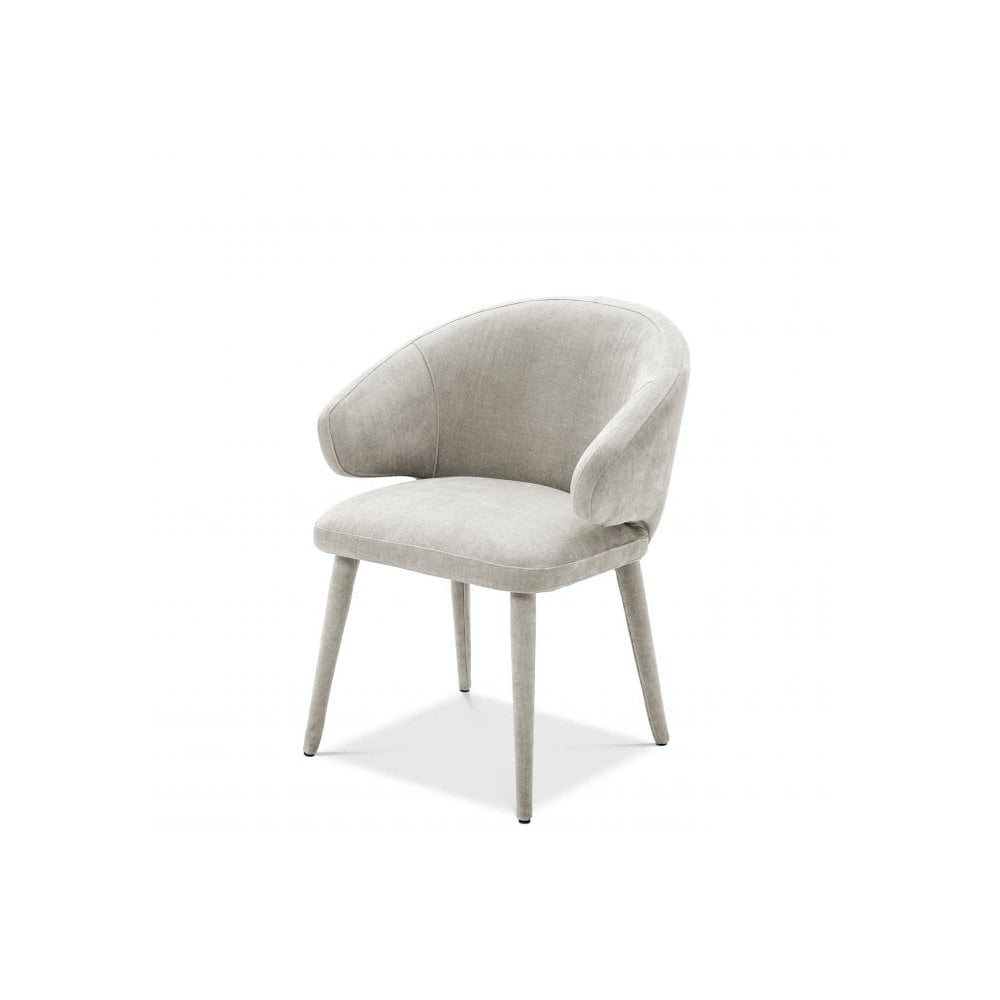 Cardinale Dining Chair in Clarck Sand with Upholstered Legs