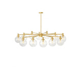 Elegant Gold Selva Chandelier with Artisanal Clear Glass Shades