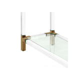Royalton Acrylic and Brass Console Table – Modern Bauhaus Elegance