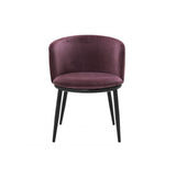 Set of 2 Filmore Dining Chairs in Cameron Purple with Black Tapered Legs