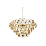 Opera Gold and Clear Glass Chandelier, Modern Elegance