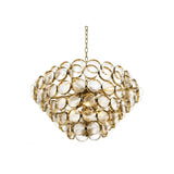 Opera Gold and Clear Glass Chandelier, Modern Elegance