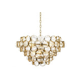 Opera Gold and Clear Glass Chandelier, Modern Elegance