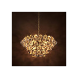Opera Gold and Clear Glass Chandelier, Modern Elegance