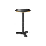Avoria Bar Table with Shiny Black Top and Brushed Brass Rim