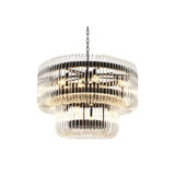 Sutton House Bronze Elegance Chandelier with Clear Glass Rods