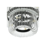 Sutton House Bronze Elegance Chandelier with Clear Glass Rods