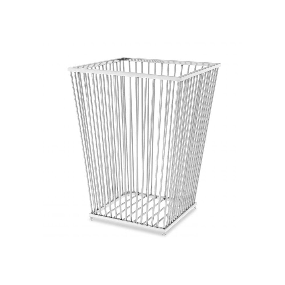 Polished Stainless Steel Hackney Towel and Paper Basket