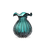 Handcrafted Green Korakia L Vase, Calyx Design, 26x33 cm