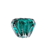 Turquoise Ducale Hand-Blown Glass Art Bowl