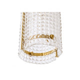 Reflecto Gold Chandelier with Hand Blown Clear Glass Shade