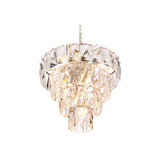 Glistening Crystal Elegance Chandelier, Nickel Finish