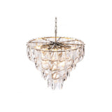 Glistening Crystal Elegance Chandelier, Nickel Finish