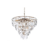 Glistening Crystal Elegance Chandelier, Nickel Finish