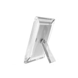 Set of 2 Elegant Clear Crystal Glass Photo Frames