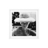 Glamorous 1965 Vogue Model Portrait in Chic White Frame