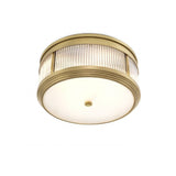 Rousseau Ceiling Lamp with Antique Brass Finish and Elegant Glass Accents
