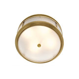 Rousseau Ceiling Lamp with Antique Brass Finish and Elegant Glass Accents