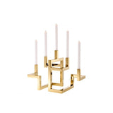 Brass Plated Urban Skyline Candelabra