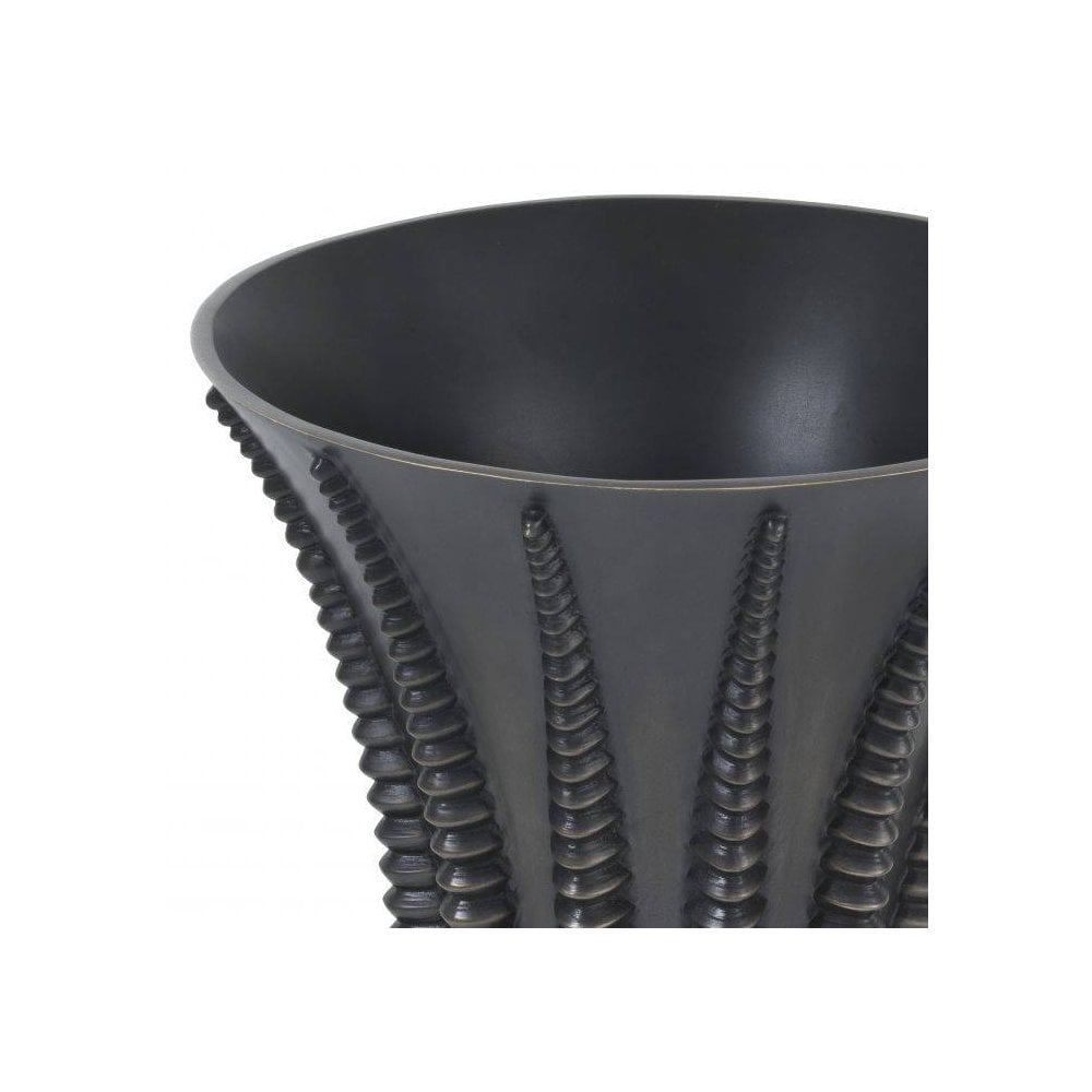 Art Deco Coral Vase with Bronze Finish and Granite Base