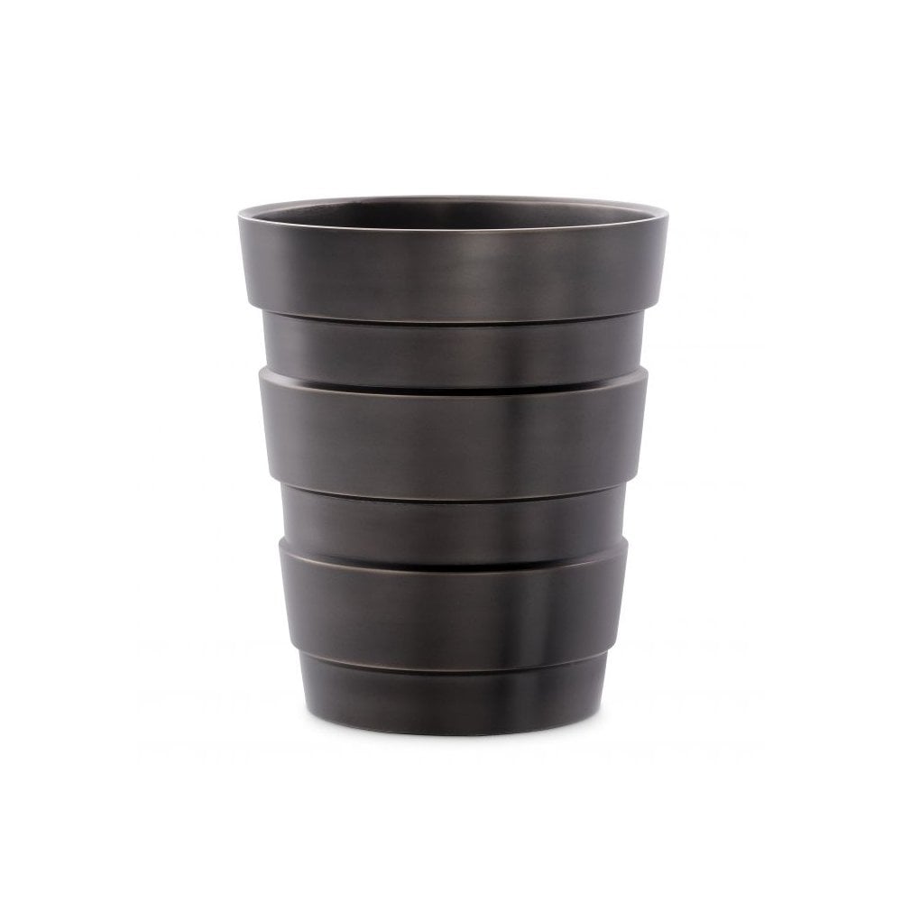 Title: Apex Bronze Ring Vase - Modern Industrial Elegance